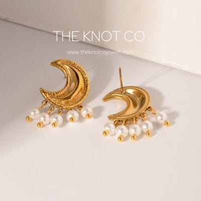 CRESCENT GOLD EARRINGS